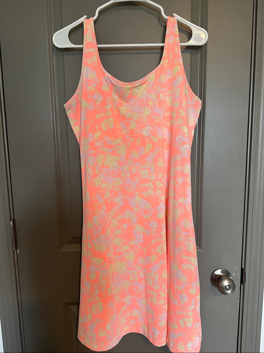 Columbia Pink Coral Patterned Sleeveless Mini Dress